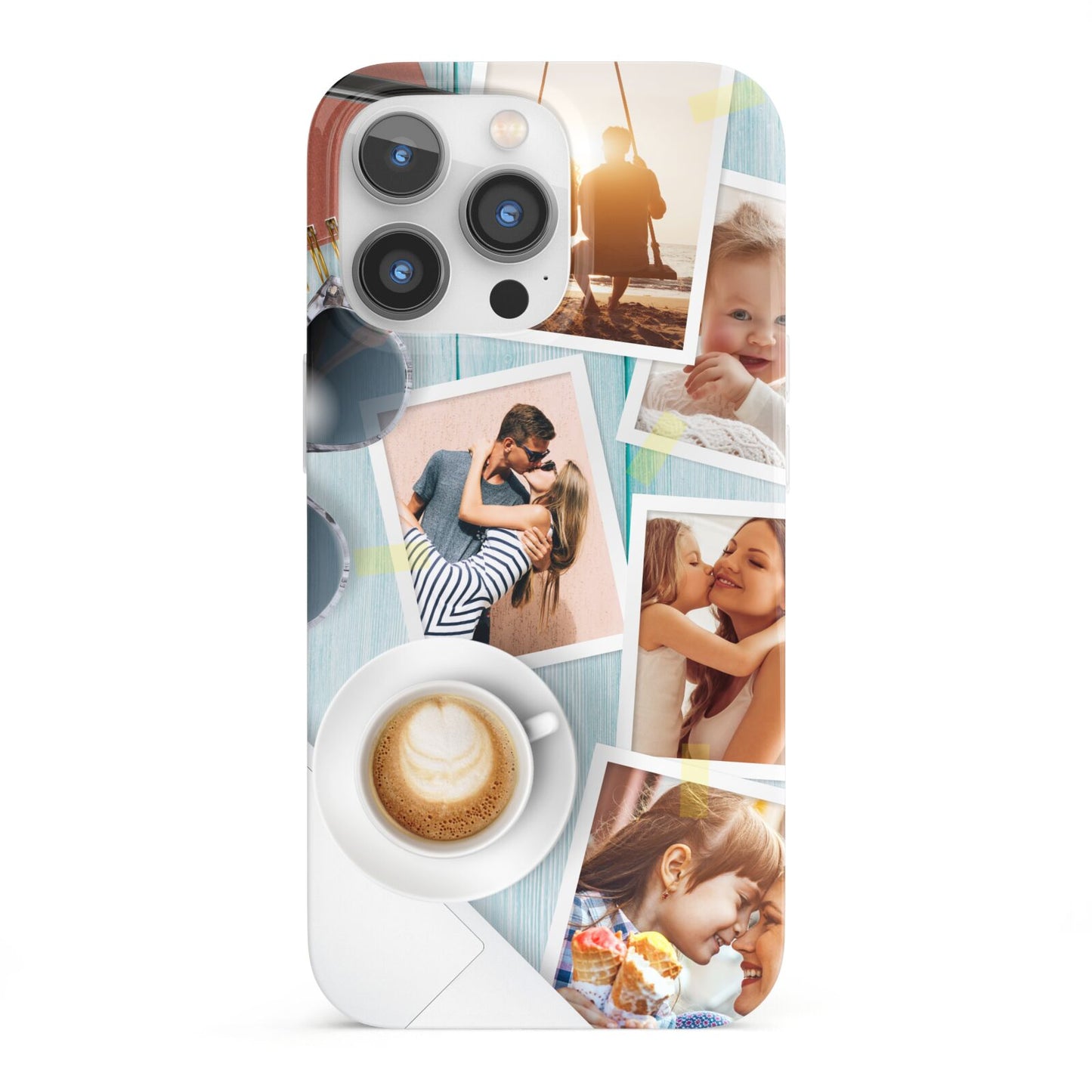 Cafe Scene Photo Montage Upload iPhone 13 Pro Full Wrap 3D Snap Case