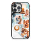 Cafe Scene Photo Montage Upload iPhone 14 Pro Max Black Impact Case on Silver phone