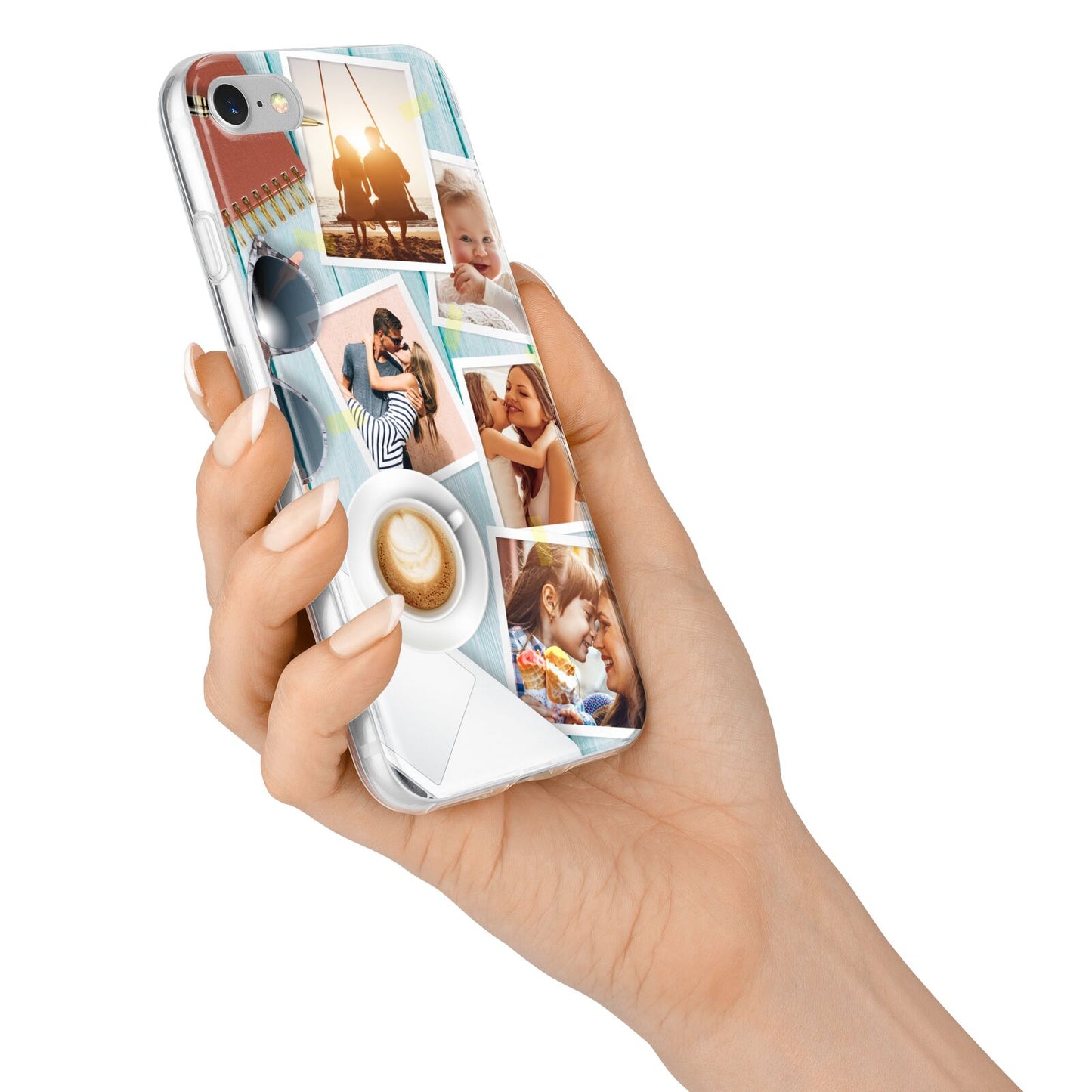 Cafe Scene Photo Montage Upload iPhone 7 Bumper Case on Silver iPhone Alternative Image