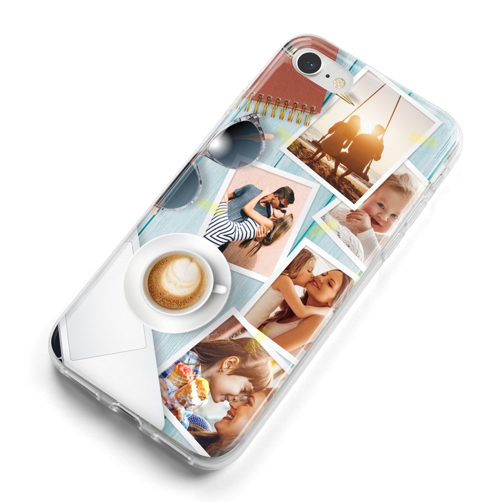 Cafe Scene Photo Montage Upload iPhone 8 Bumper Case on Silver iPhone Alternative Image