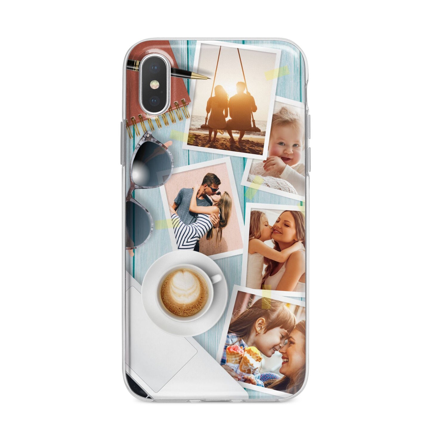 Cafe Scene Photo Montage Upload iPhone X Bumper Case on Silver iPhone Alternative Image 1