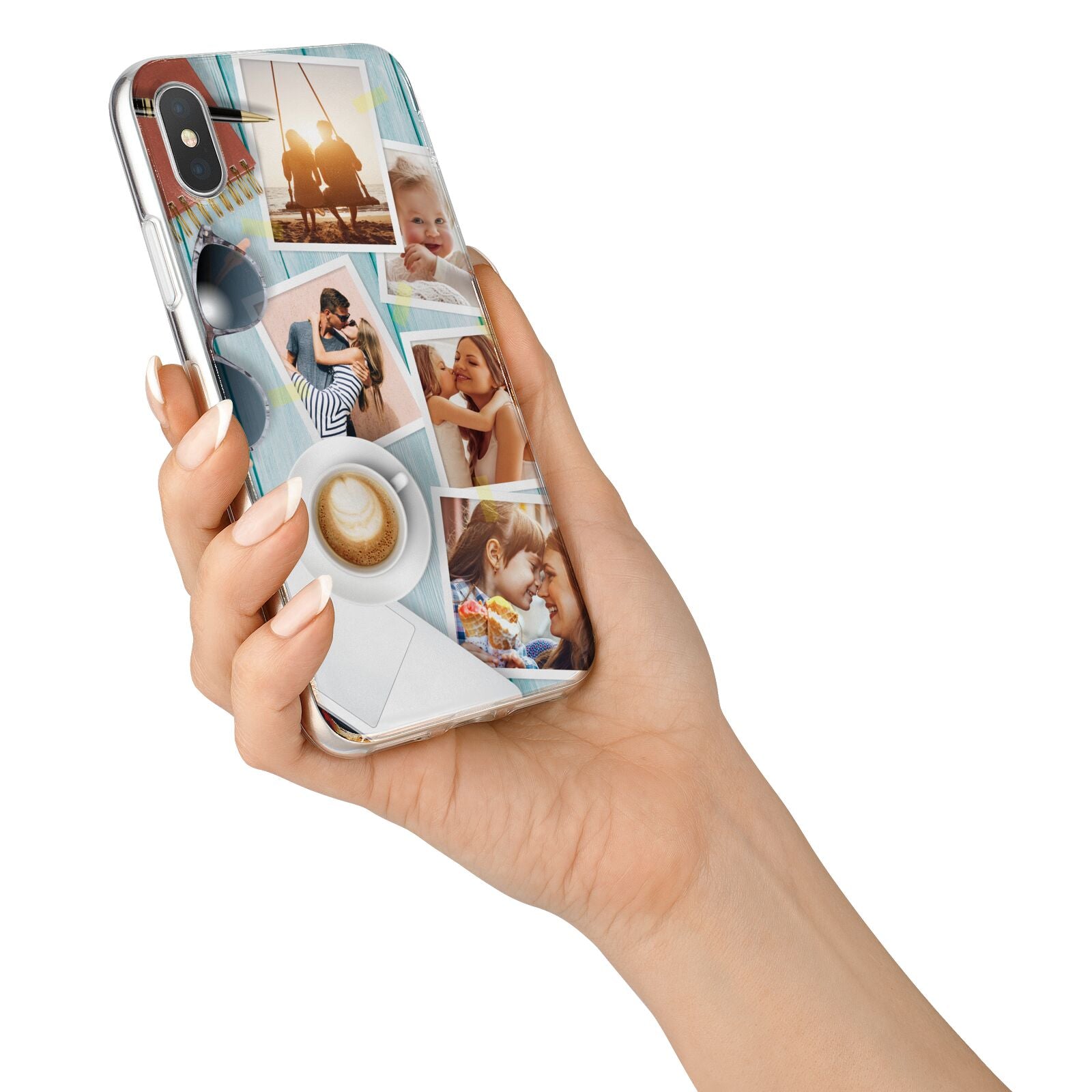 Cafe Scene Photo Montage Upload iPhone X Bumper Case on Silver iPhone Alternative Image 2