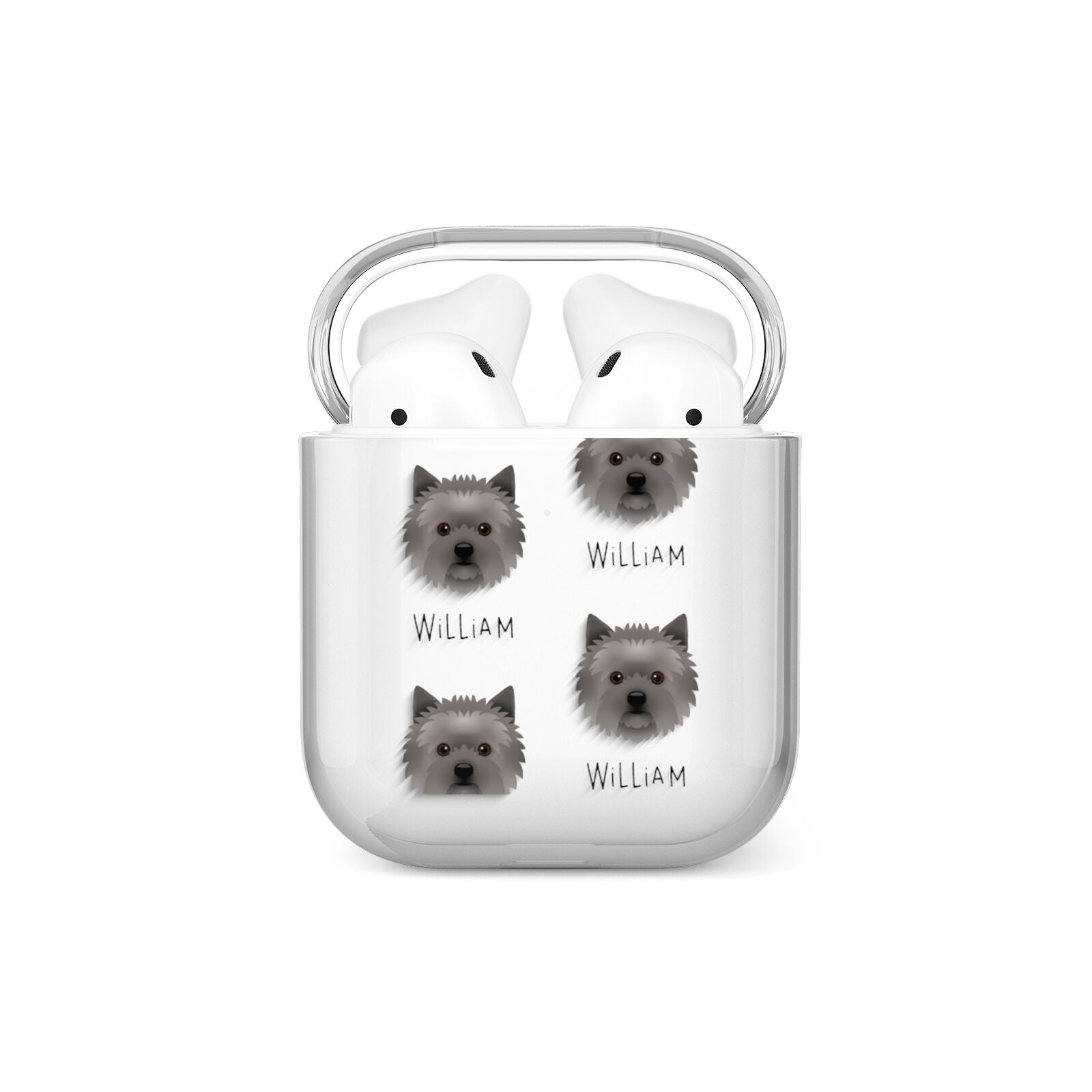 Cairn Terrier Icon with Name AirPods Case