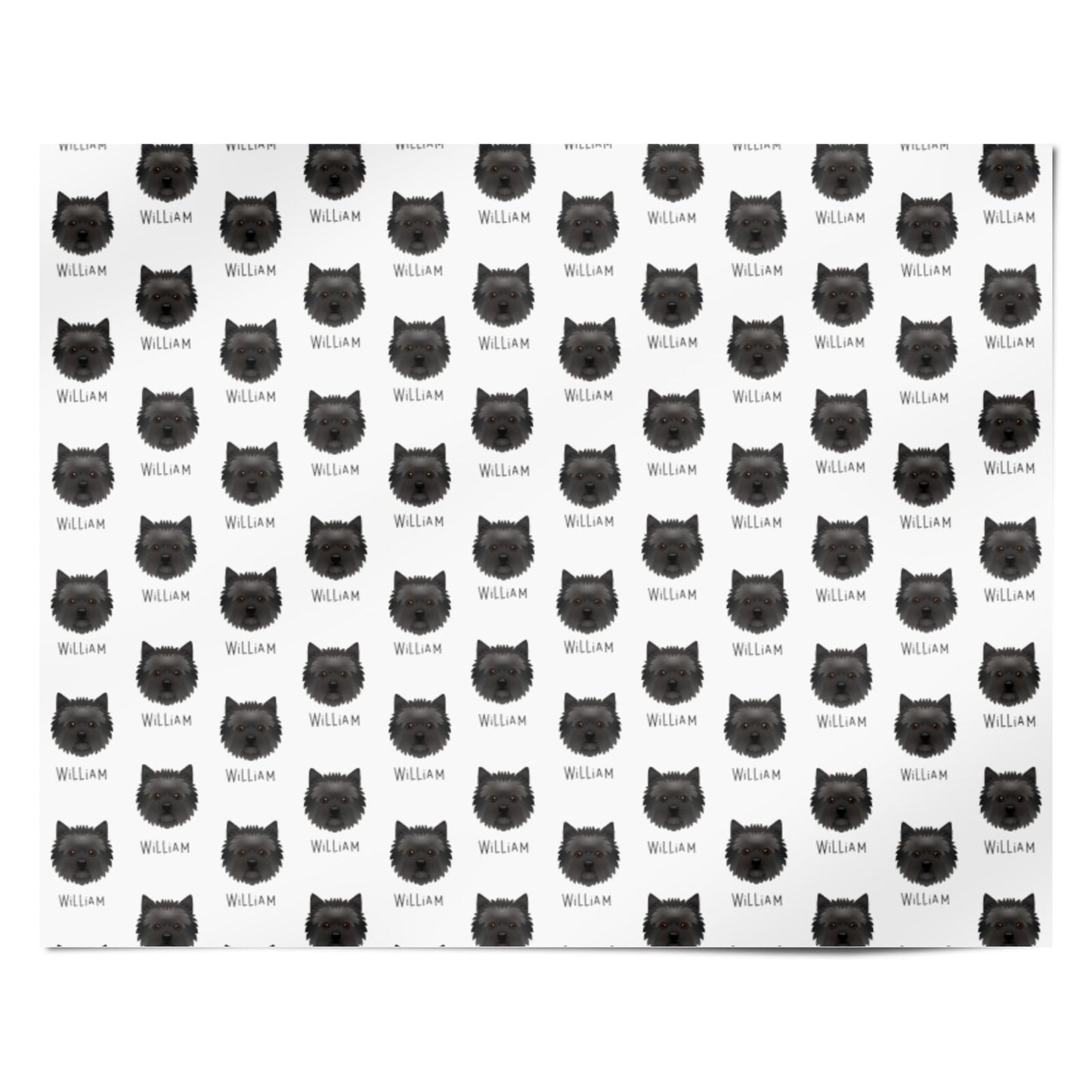 Cairn Terrier Icon with Name Personalised Wrapping Paper Alternative