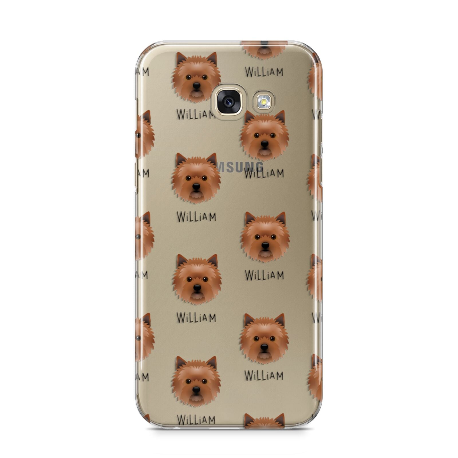 Cairn Terrier Icon with Name Samsung Galaxy A5 2017 Case on gold phone