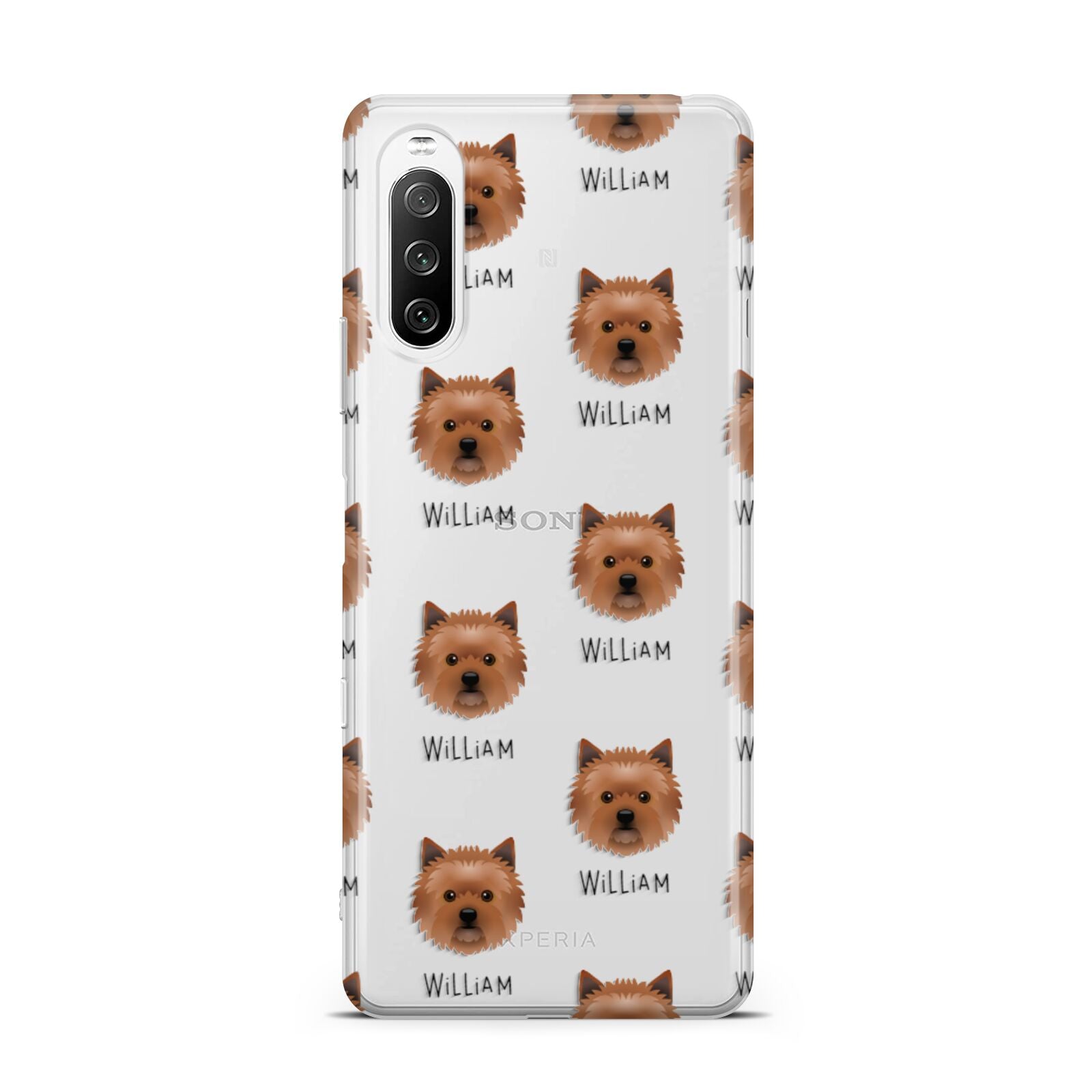 Cairn Terrier Icon with Name Sony Xperia 10 III Case