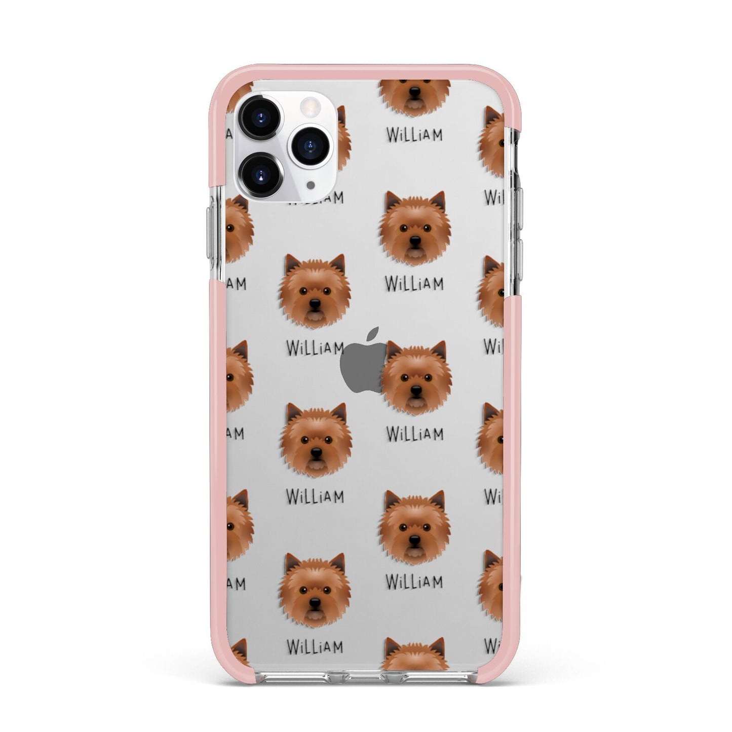 Cairn Terrier Icon with Name iPhone 11 Pro Max Impact Pink Edge Case