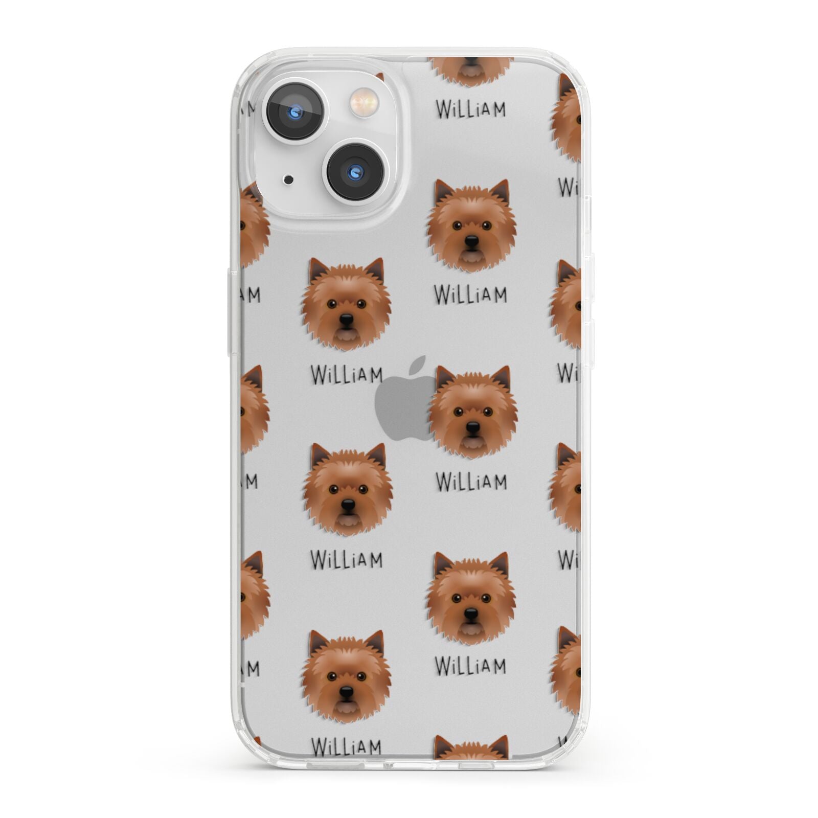 Cairn Terrier Icon with Name iPhone 13 Clear Bumper Case