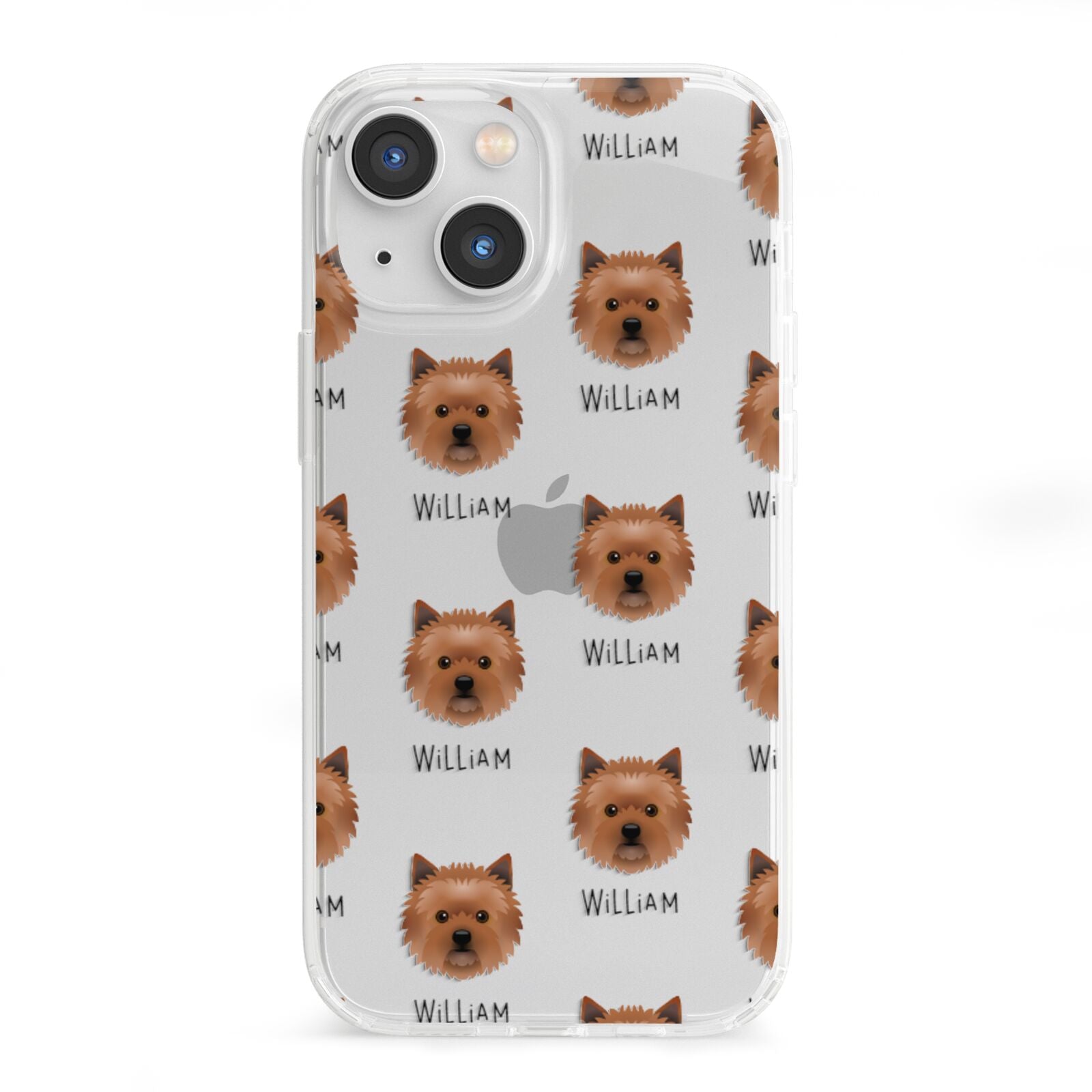 Cairn Terrier Icon with Name iPhone 13 Mini Clear Bumper Case