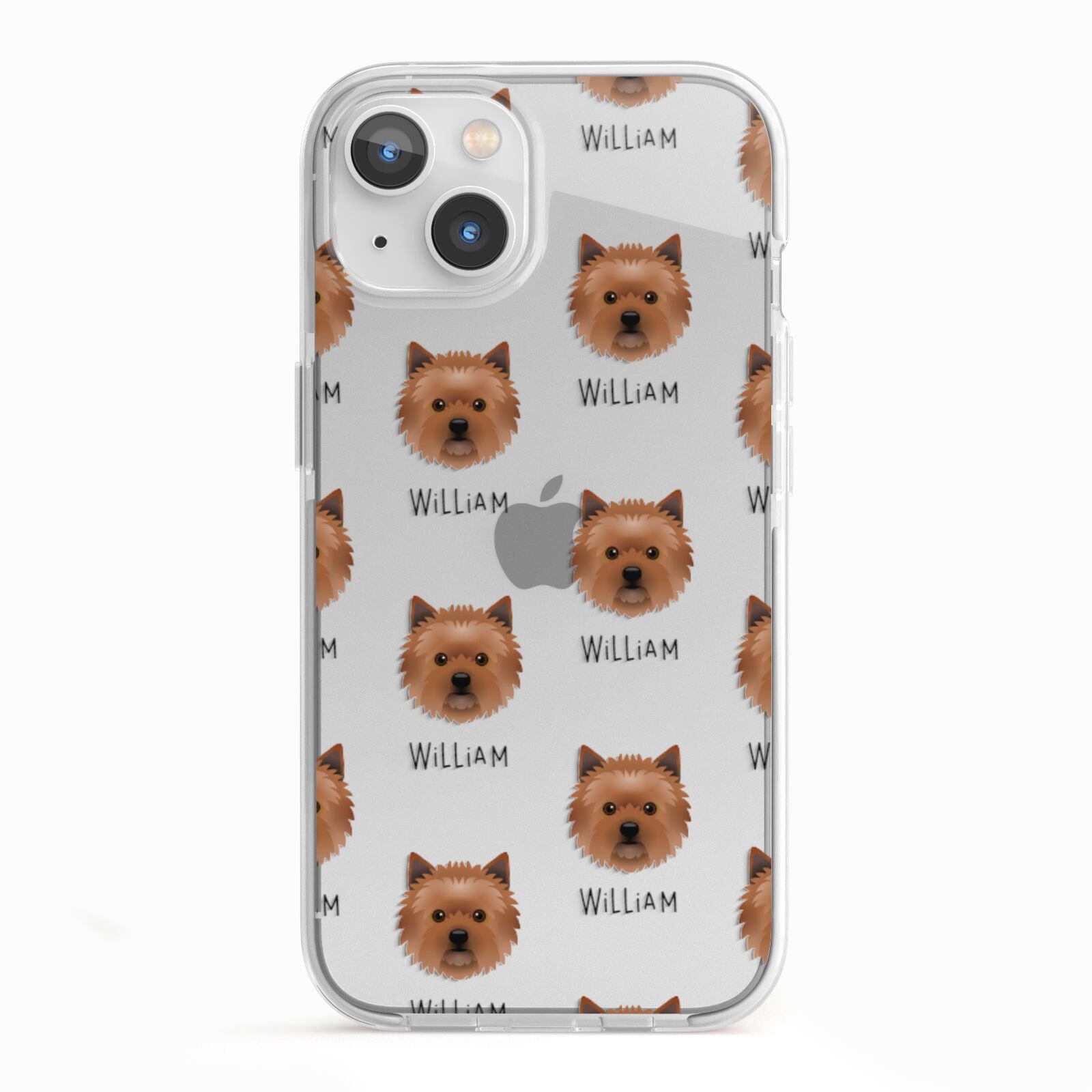 Cairn Terrier Icon with Name iPhone 13 TPU Impact Case with White Edges