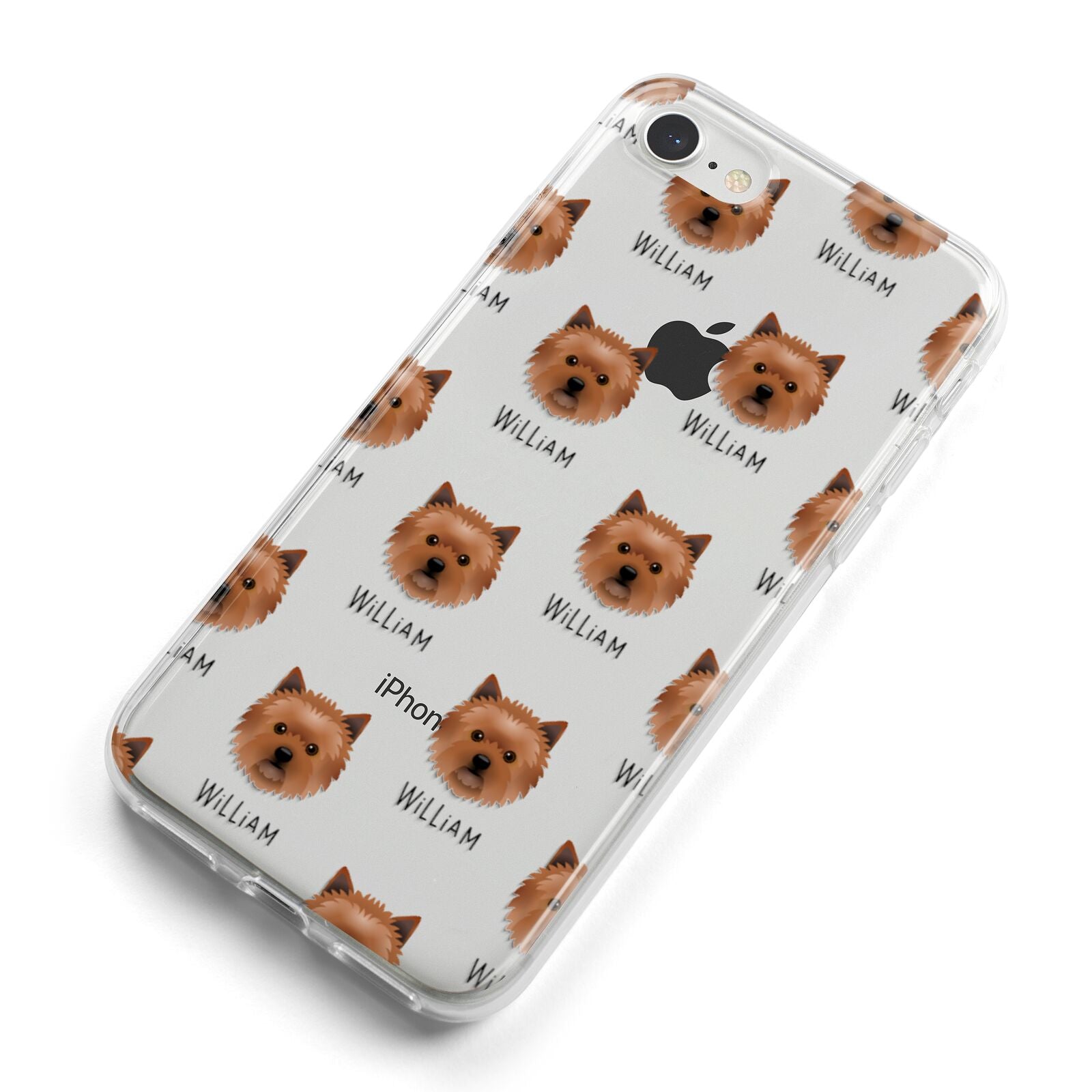Cairn Terrier Icon with Name iPhone 8 Bumper Case on Silver iPhone Alternative Image