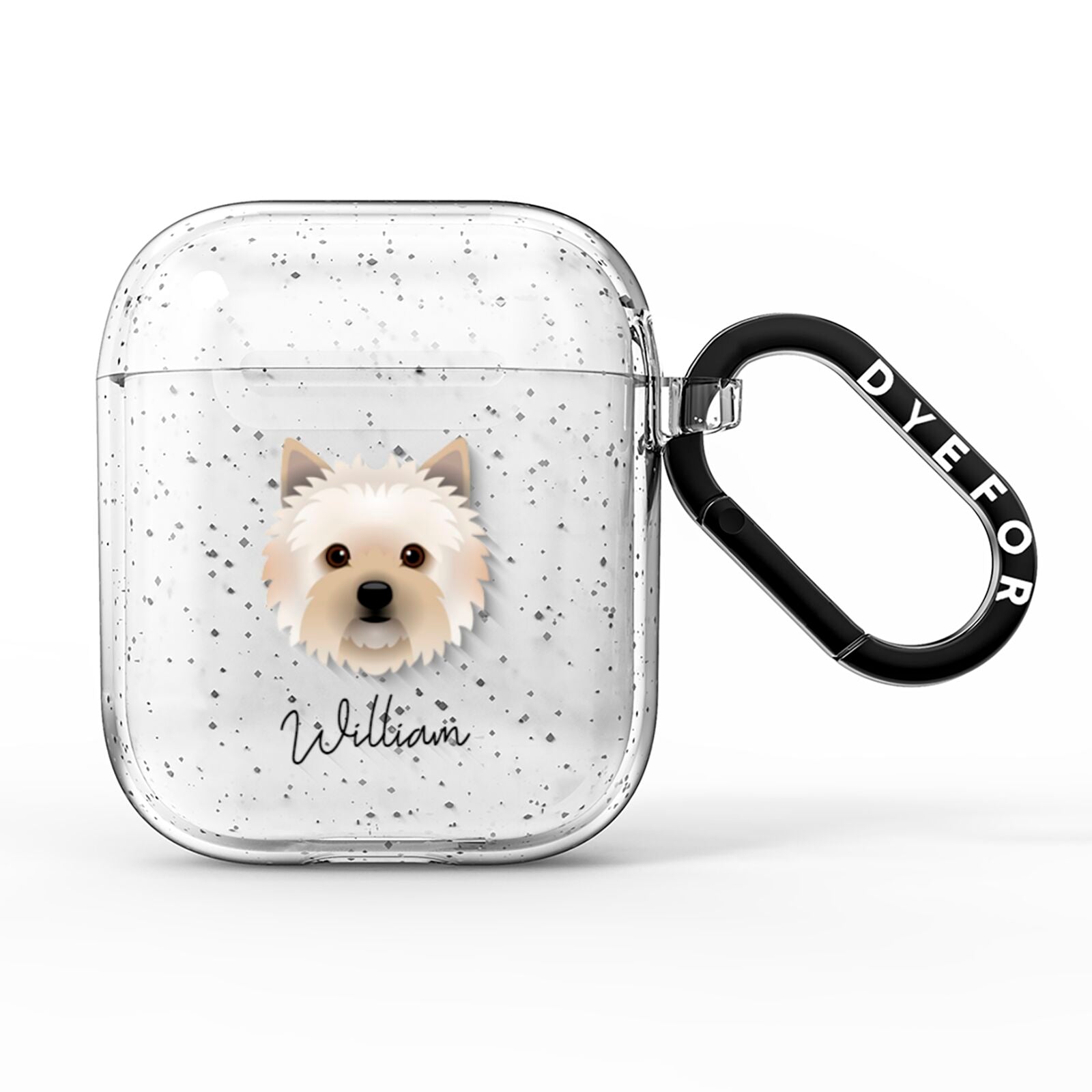 Cairn Terrier Personalised AirPods Glitter Case