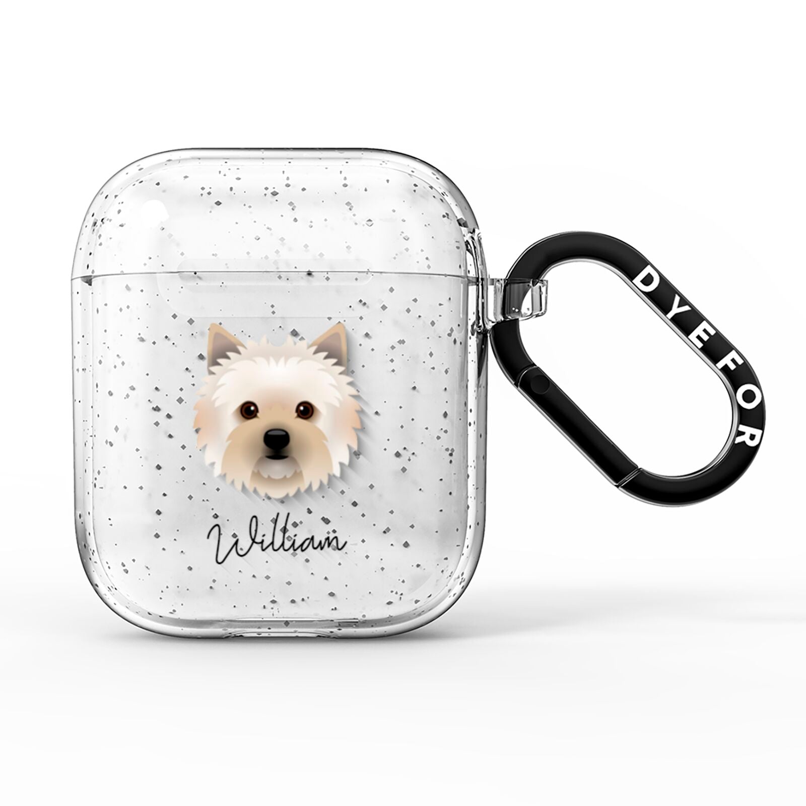 Cairn Terrier Personalised AirPods Glitter Case