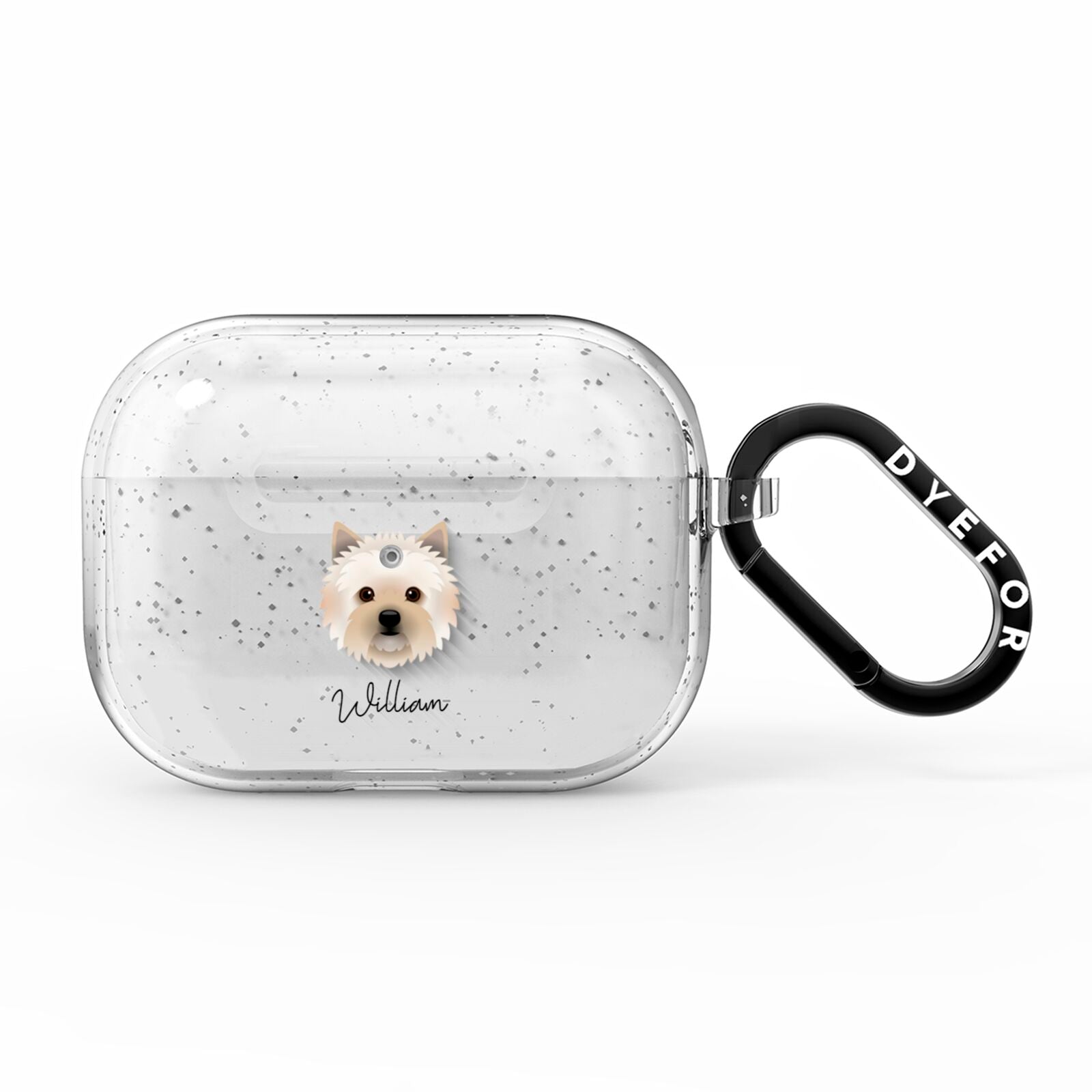 Cairn Terrier Personalised AirPods Pro Glitter Case