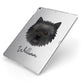 Cairn Terrier Personalised Apple iPad Case on Silver iPad Side View