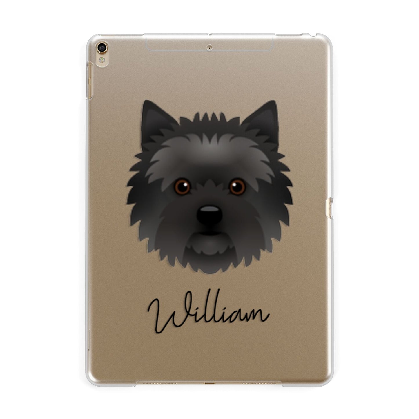 Cairn Terrier Personalised Apple iPad Gold Case