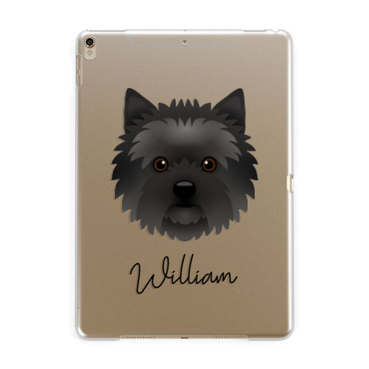 Cairn Terrier Personalised Apple iPad Gold Case