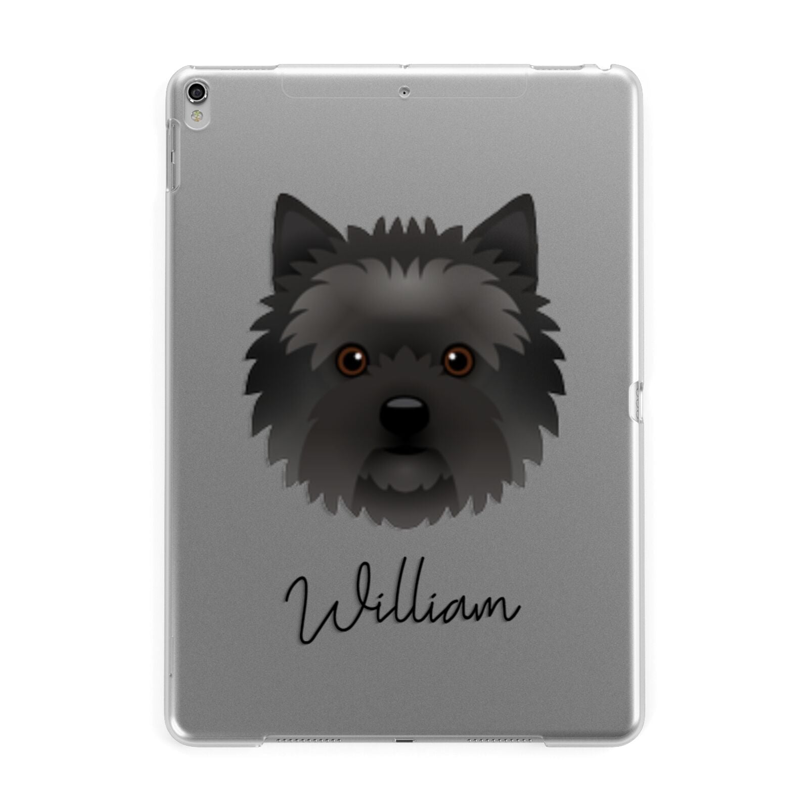 Cairn Terrier Personalised Apple iPad Silver Case