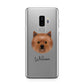 Cairn Terrier Personalised Samsung Galaxy S9 Plus Case on Silver phone