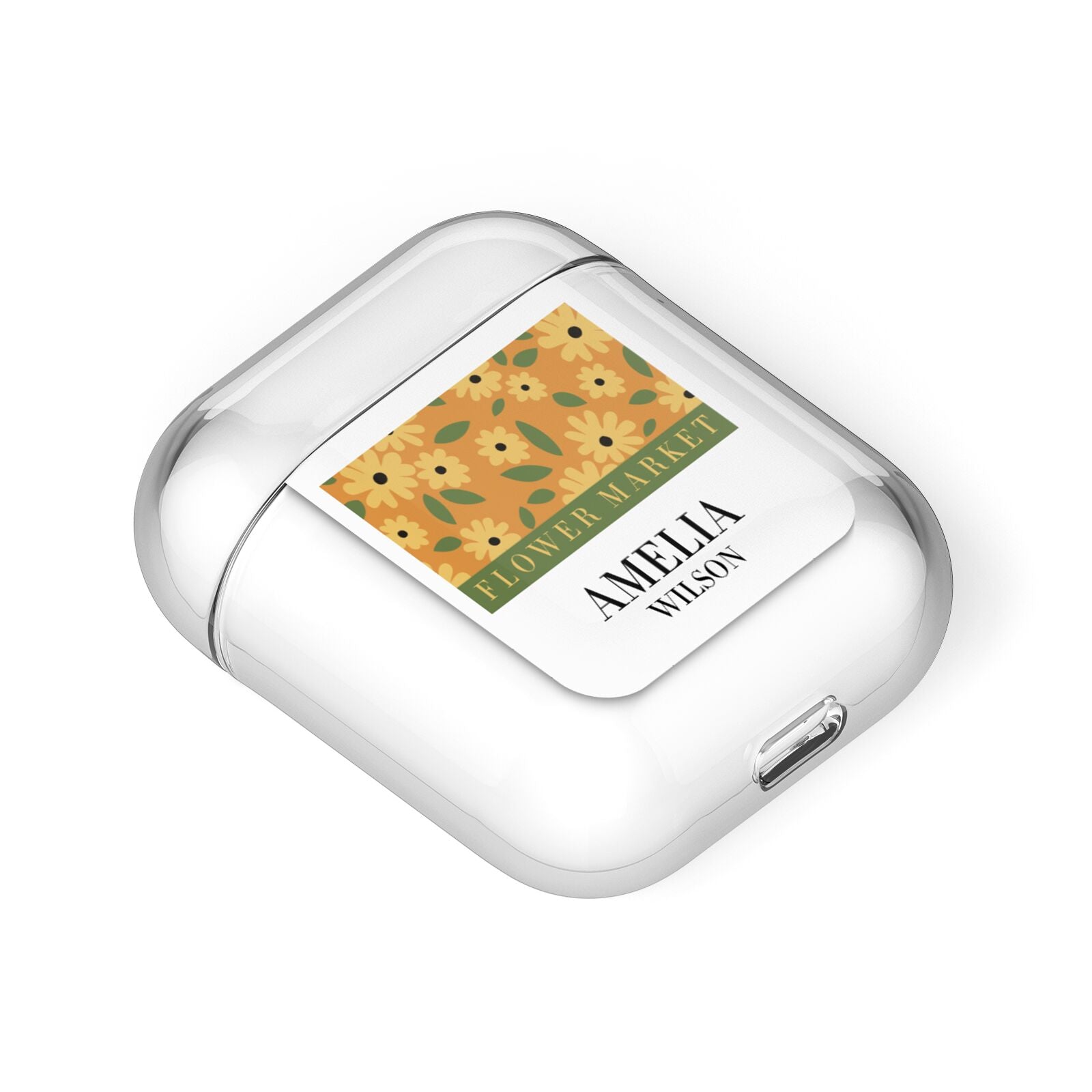 California Flower Market AirPods Case Laid Flat