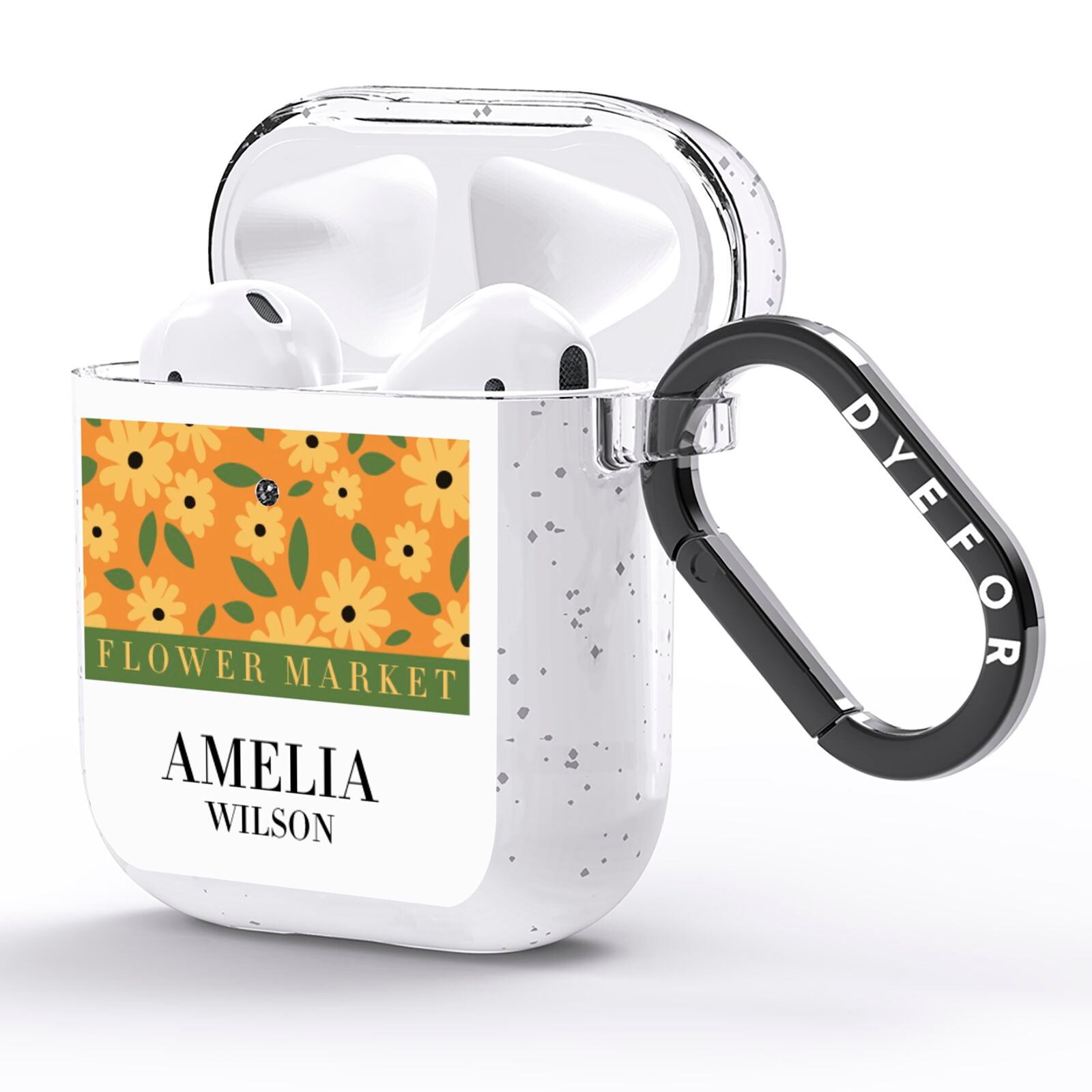 California Flower Market AirPods Glitter Case Side Image