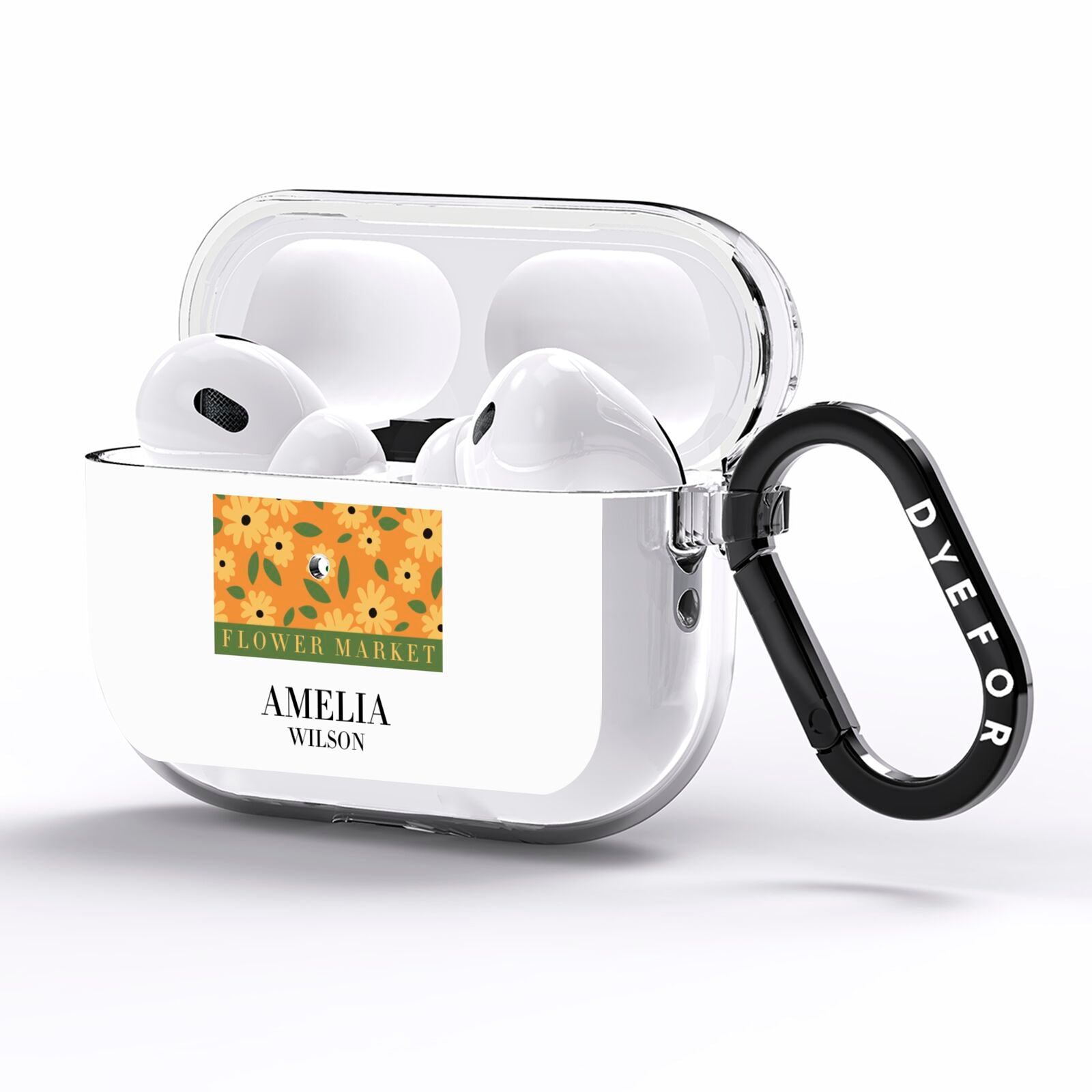 California Flower Market AirPods Pro Clear Case Side Image
