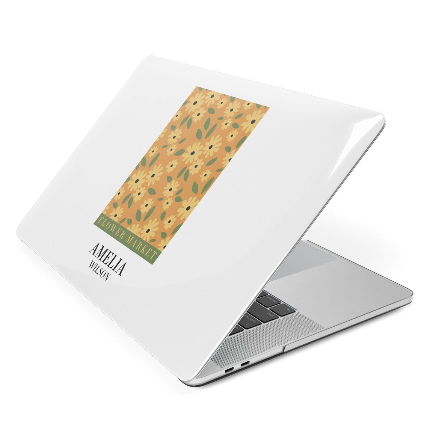 California Flower Market Apple MacBook Case Side View
