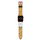 California Flower Market Apple Watch Strap with Red Hardware