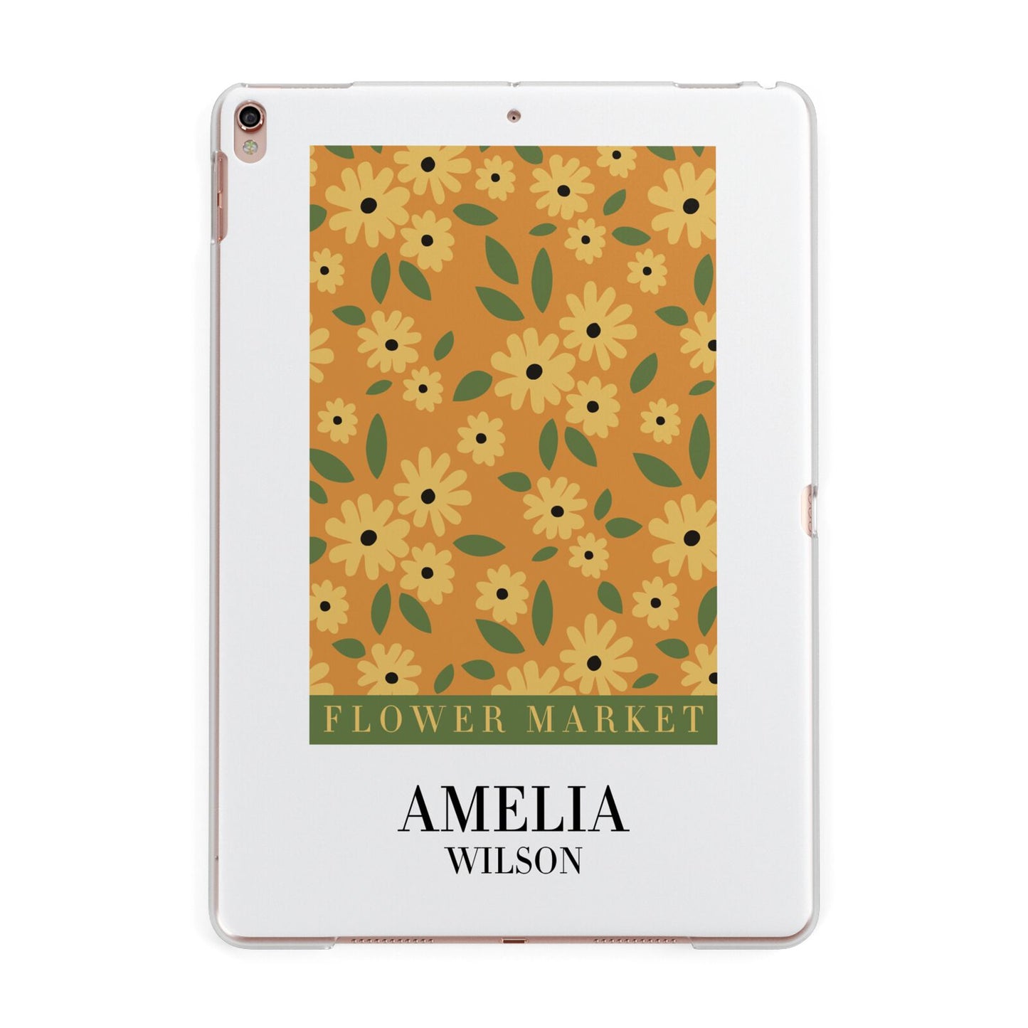 California Flower Market Apple iPad Rose Gold Case