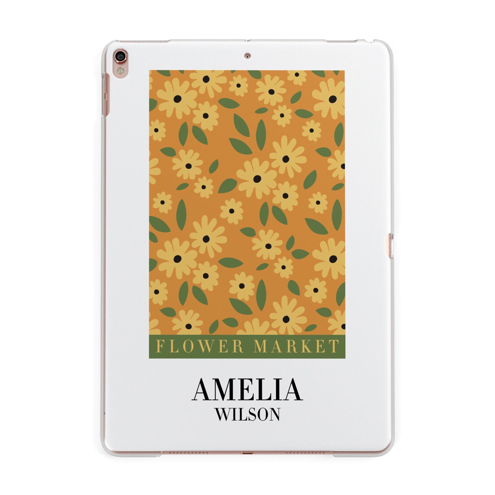 California Flower Market Apple iPad Rose Gold Case