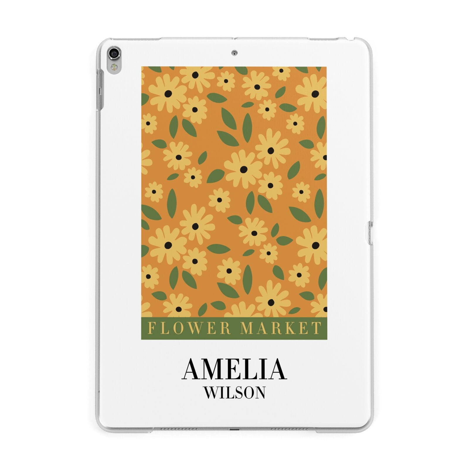 California Flower Market Apple iPad Silver Case