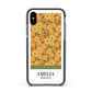 California Flower Market Apple iPhone Xs Impact Case Black Edge on Black Phone