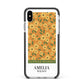 California Flower Market Apple iPhone Xs Max Impact Case Black Edge on Silver Phone