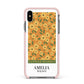 California Flower Market Apple iPhone Xs Max Impact Case Pink Edge on Black Phone