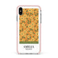 California Flower Market Apple iPhone Xs Max Impact Case Pink Edge on Silver Phone