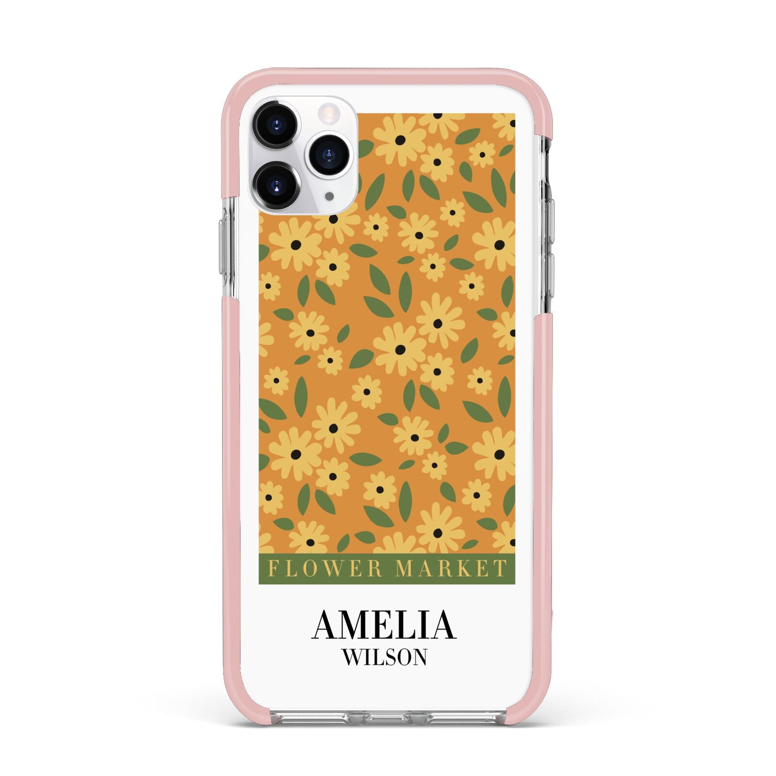 California Flower Market iPhone 11 Pro Max Impact Pink Edge Case