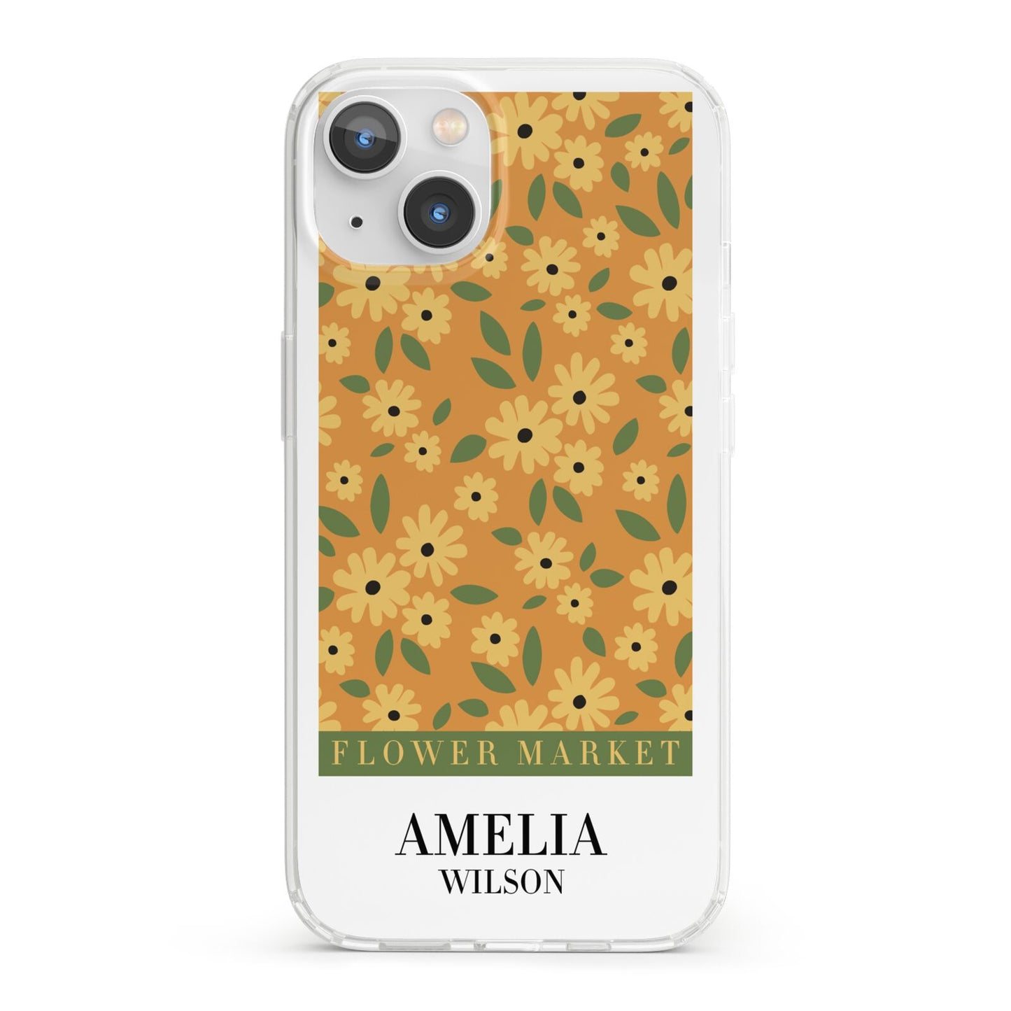 California Flower Market iPhone 13 Clear Bumper Case