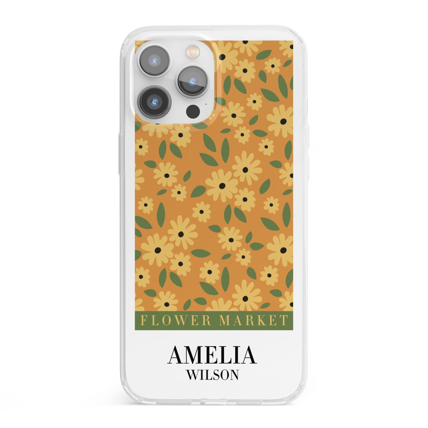 California Flower Market iPhone 13 Pro Max Clear Bumper Case