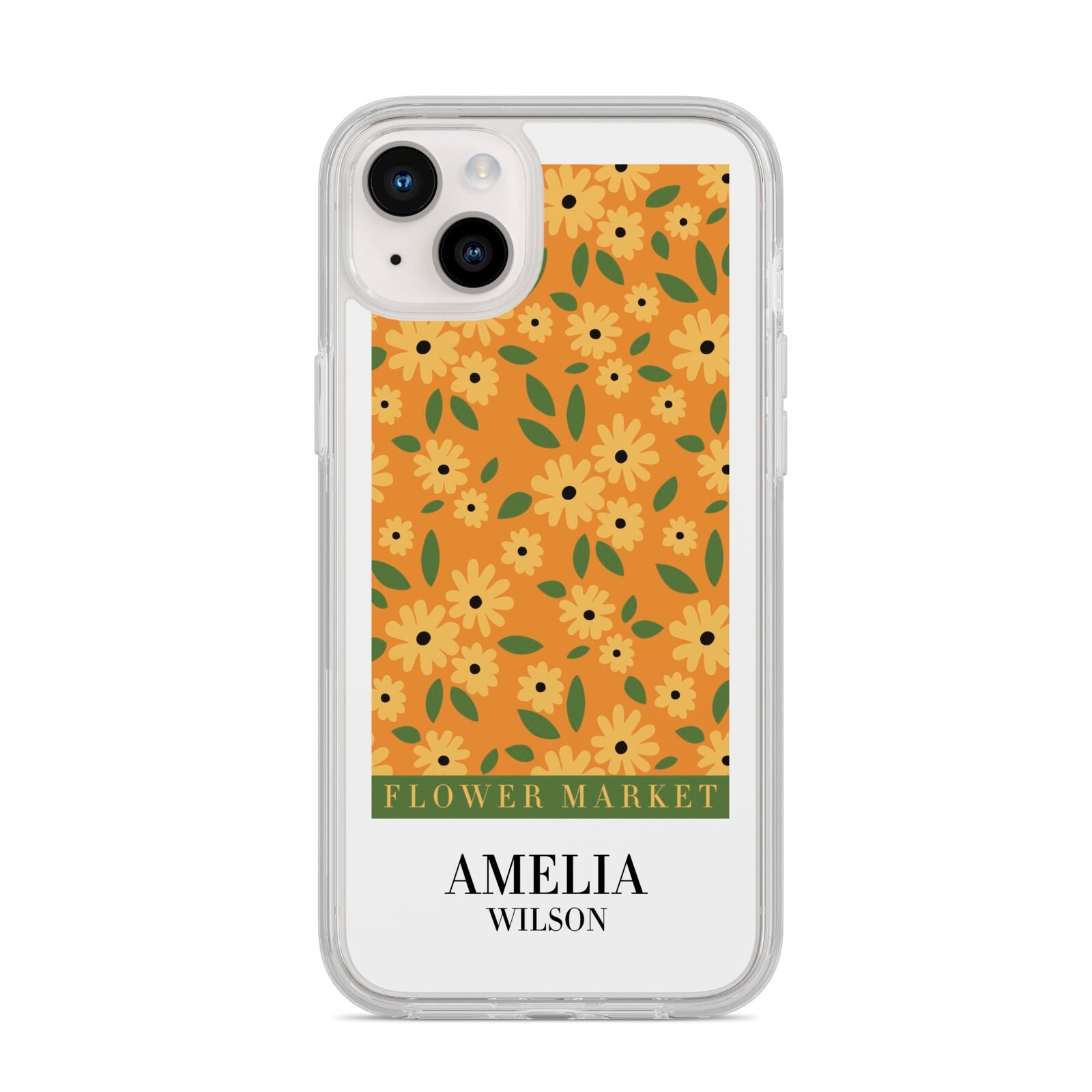 California Flower Market iPhone 14 Plus Clear Tough Case Starlight