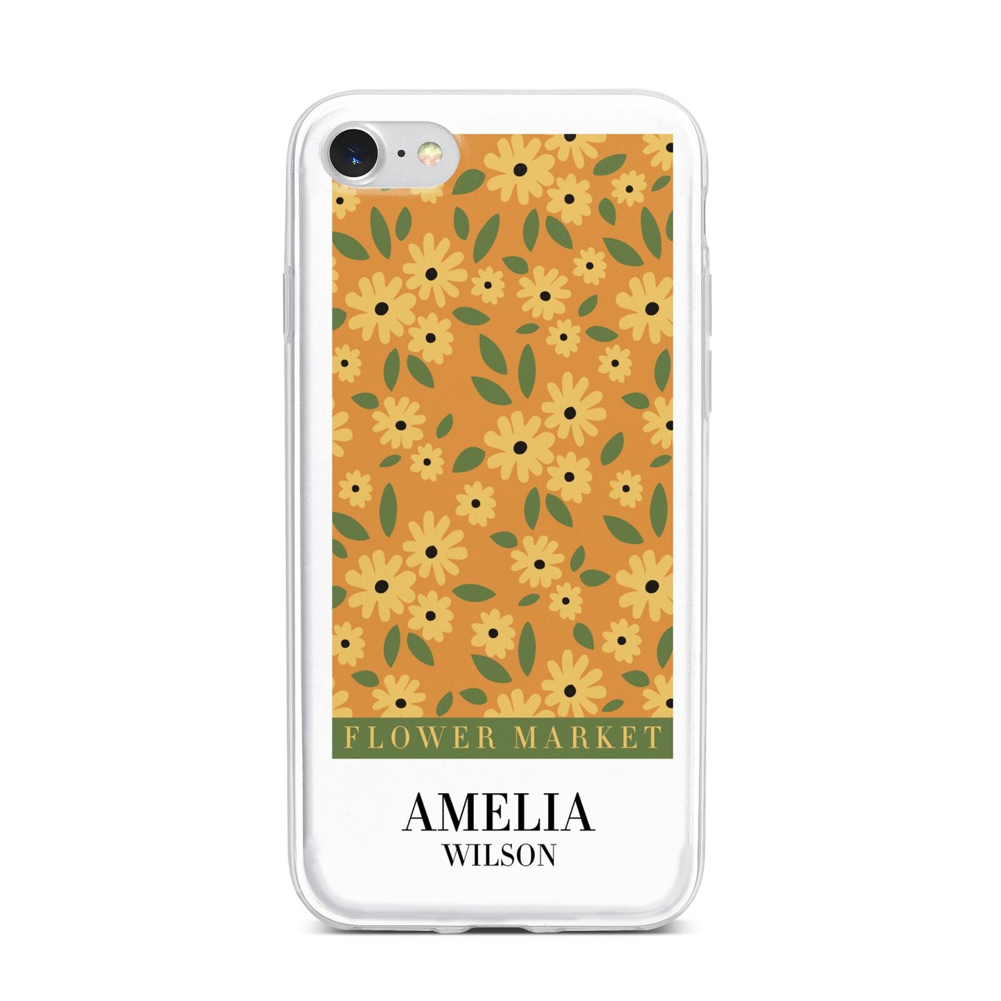 California Flower Market iPhone 7 Bumper Case on Silver iPhone
