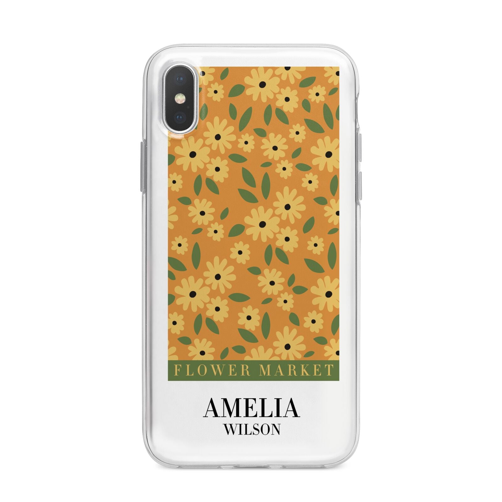 California Flower Market iPhone X Bumper Case on Silver iPhone Alternative Image 1