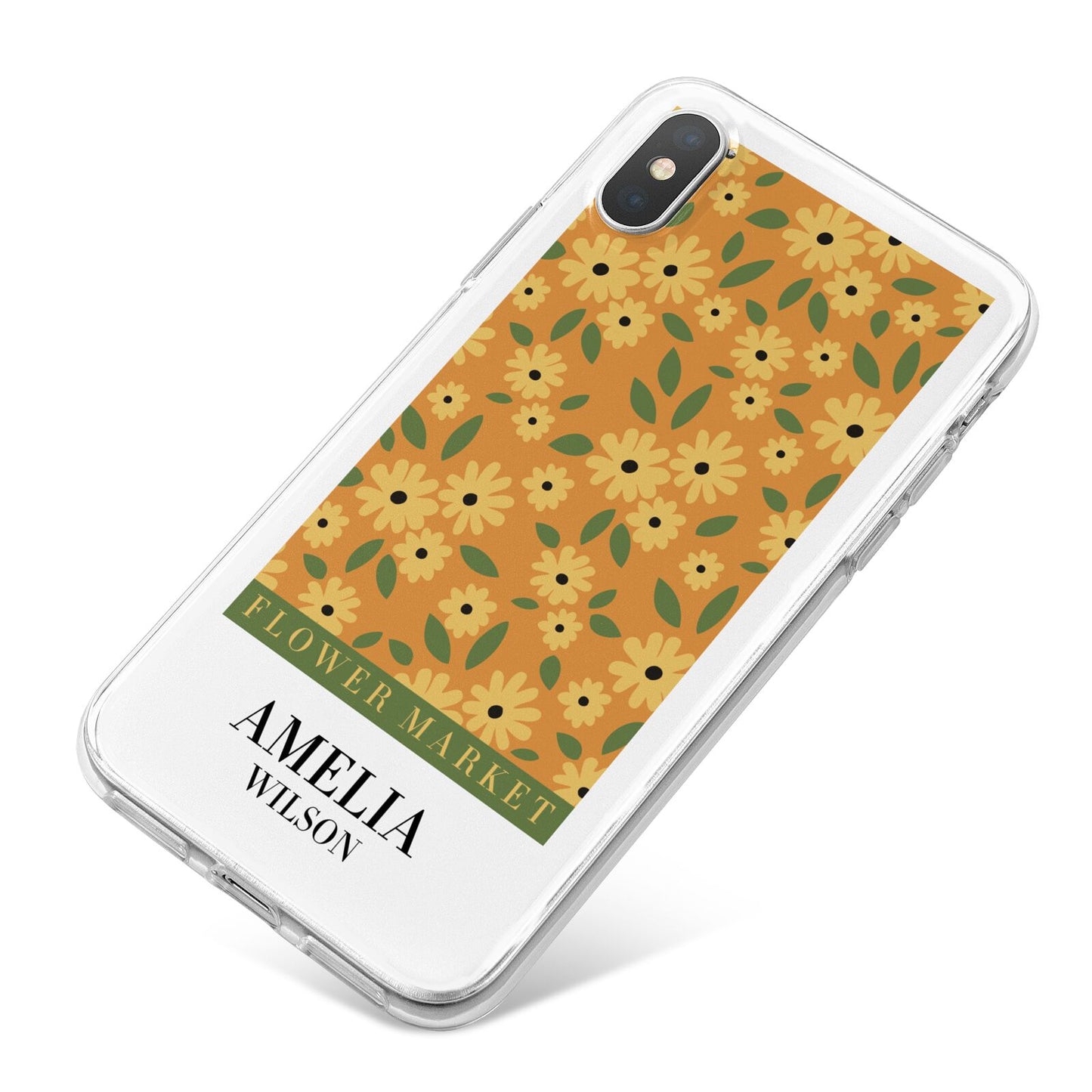 California Flower Market iPhone X Bumper Case on Silver iPhone