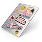 California Girl Sticker Apple iPad Case on Silver iPad Side View
