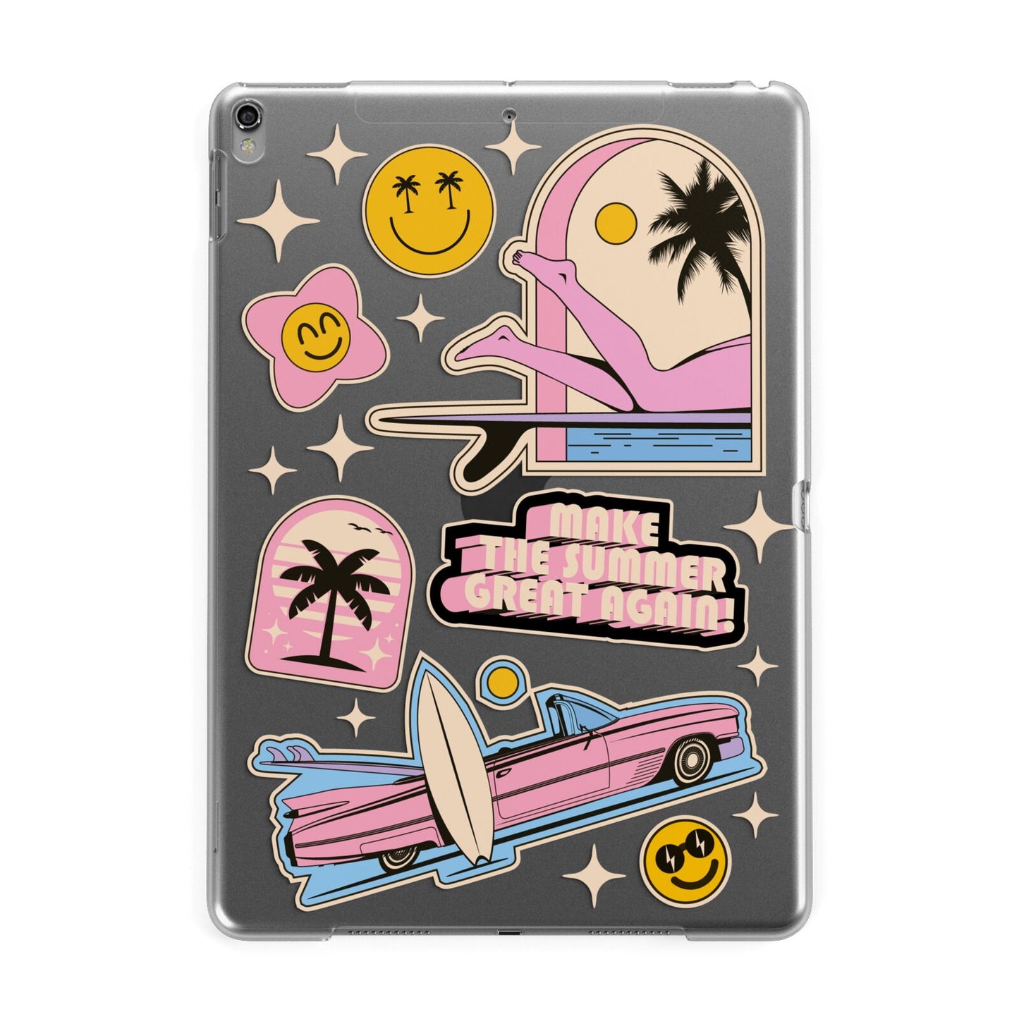 California Girl Sticker Apple iPad Grey Case