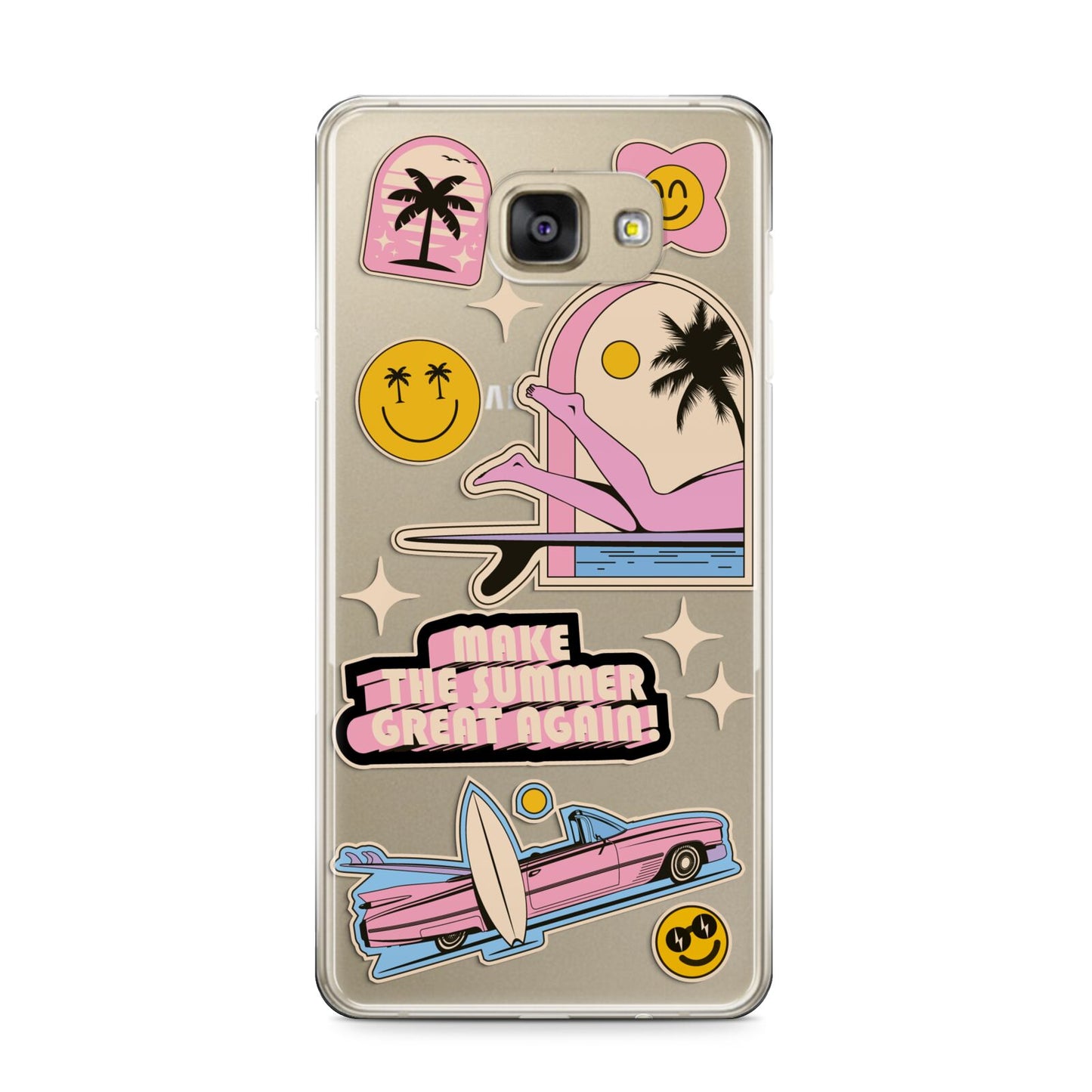 California Girl Sticker Samsung Galaxy A9 2016 Case on gold phone