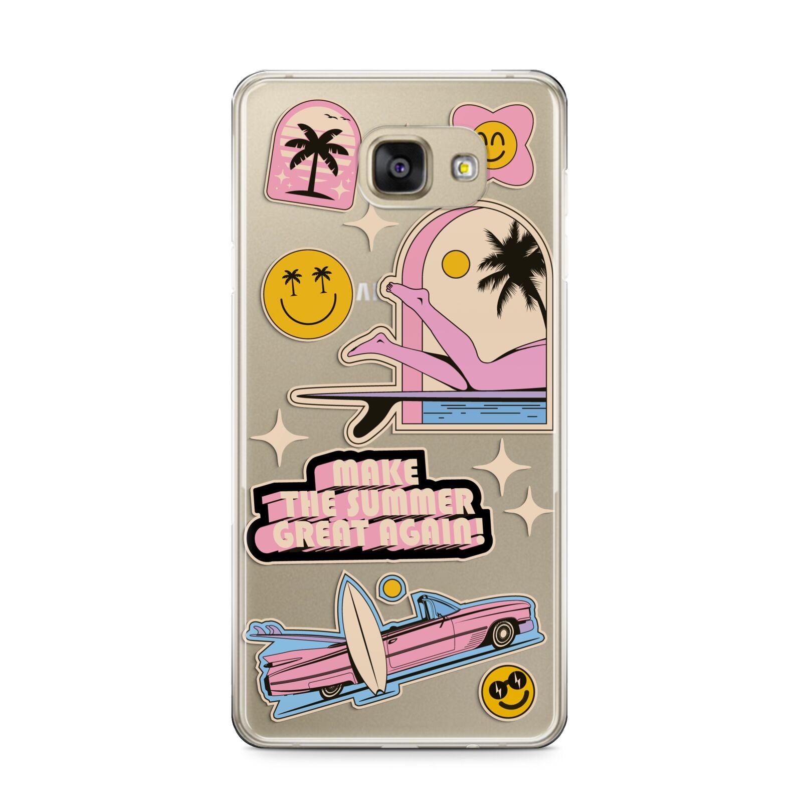 California Girl Sticker Samsung Galaxy A9 2016 Case on gold phone