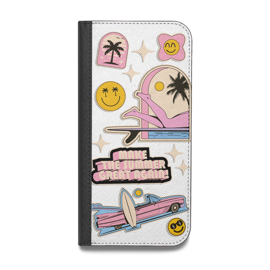 California Girl Sticker Vegan Leather Flip Samsung Case