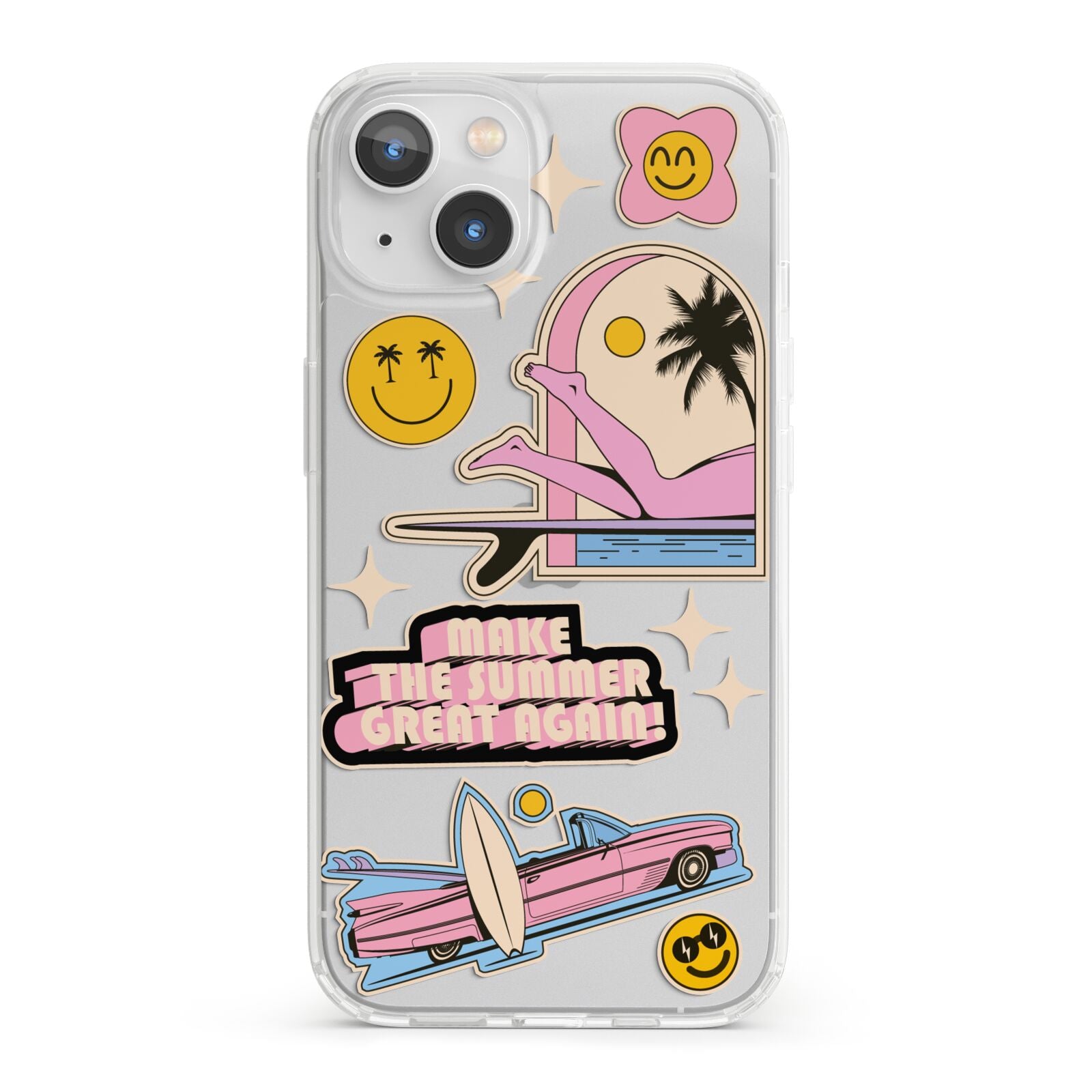 California Girl Sticker iPhone 13 Clear Bumper Case