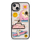 California Girl Sticker iPhone 14 Plus Black Impact Case on Silver phone