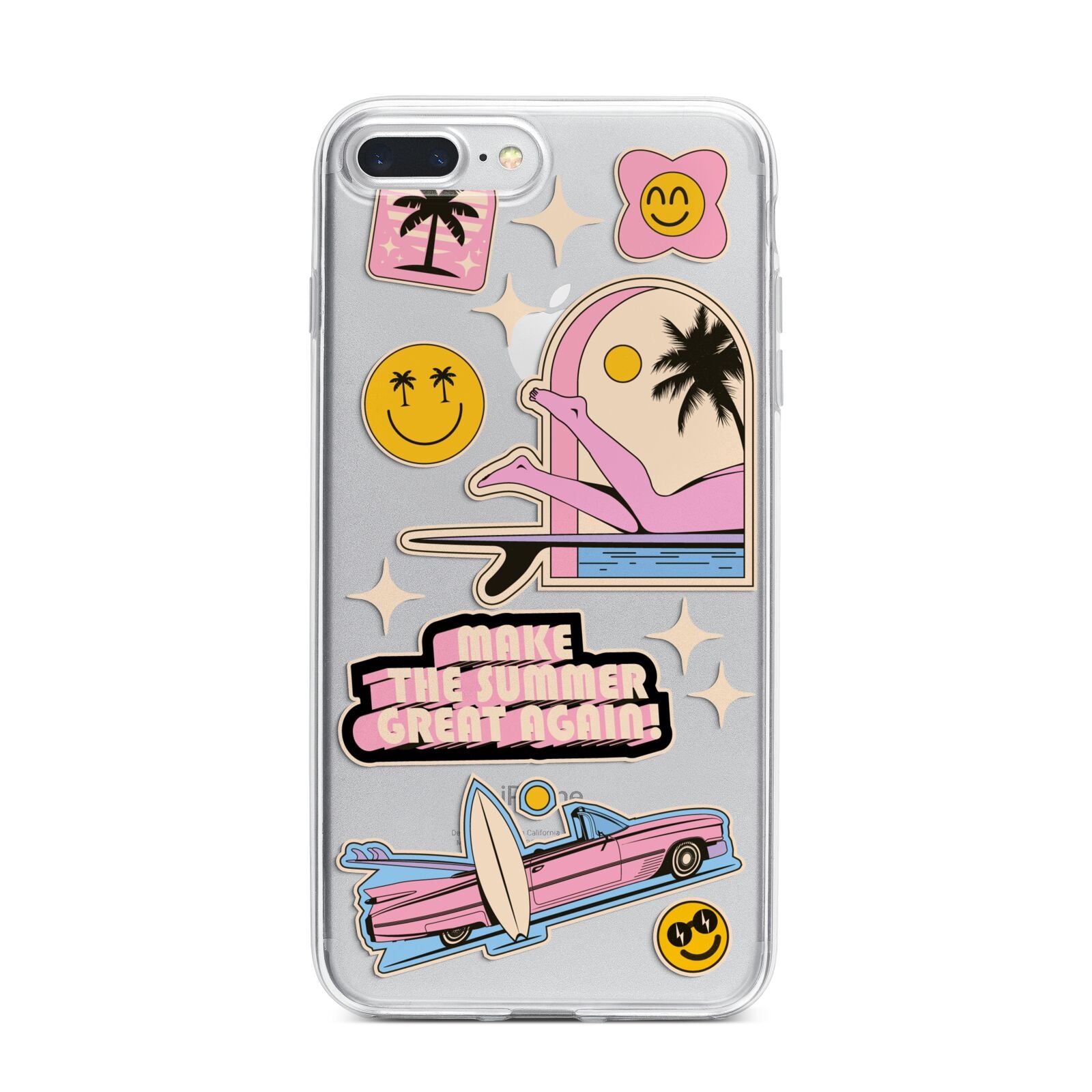 California Girl Sticker iPhone 7 Plus Bumper Case on Silver iPhone